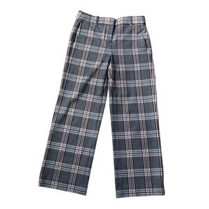 J. Crew wide leg plaid cropped trouser pants size 2